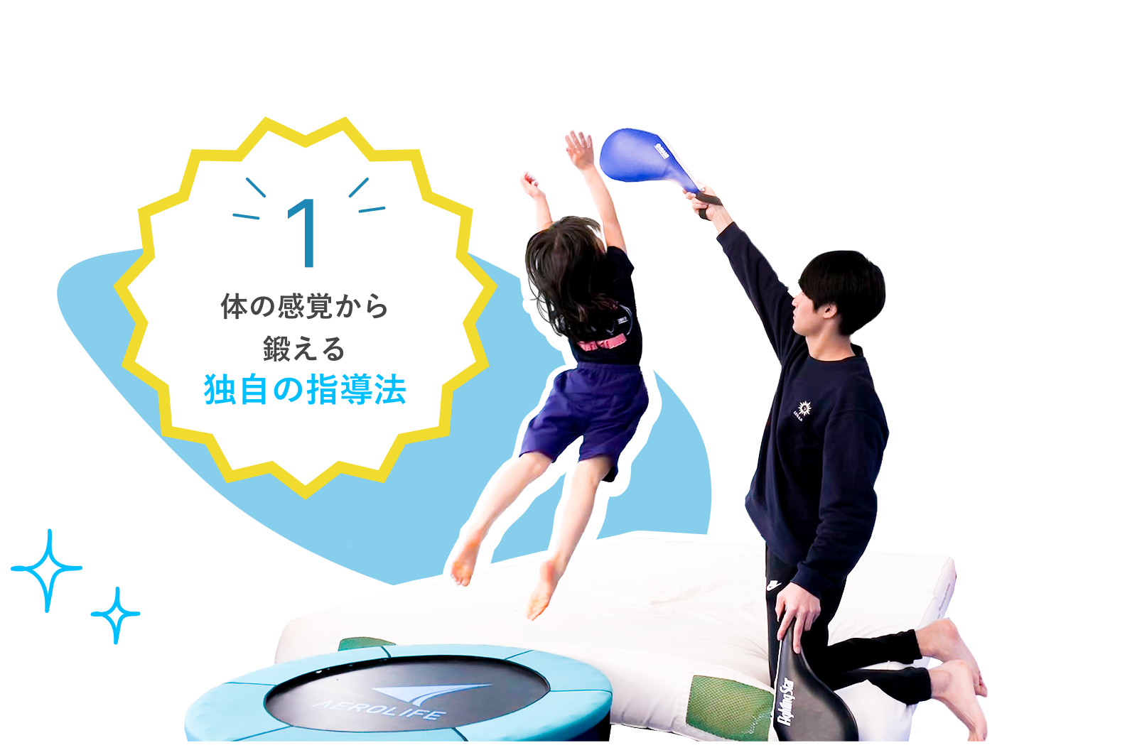 体の感覚から鍛える独自の指導法